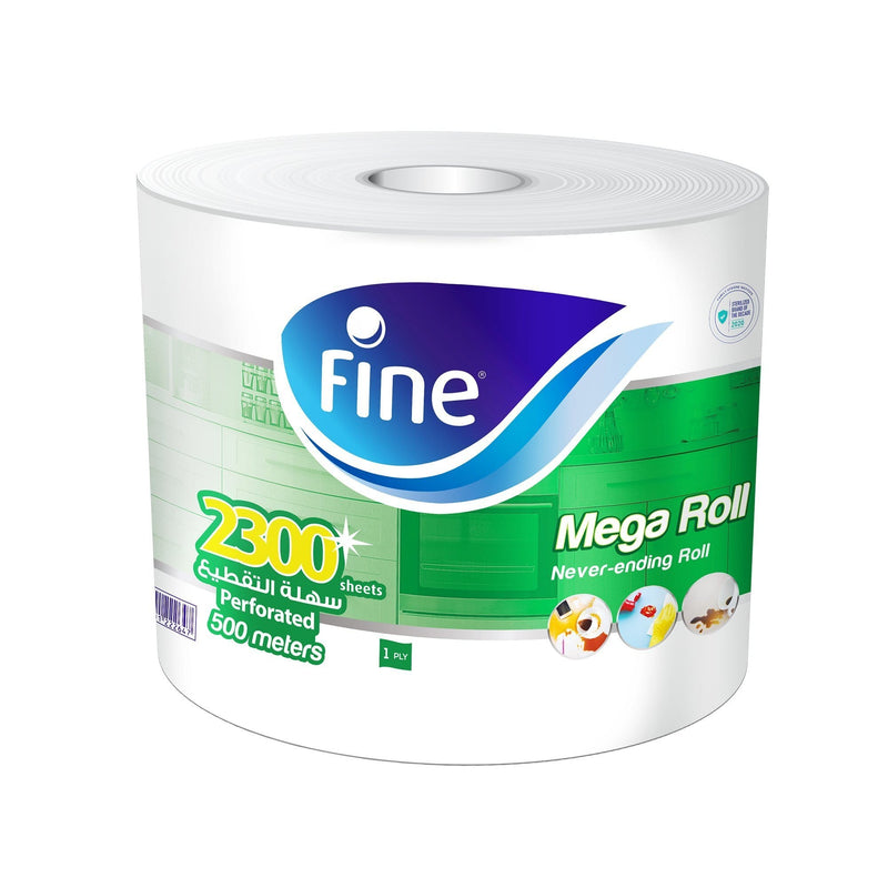 Fine Hand Towel Kitchen Tissue Roll, 500 meters x 1 Ply, Pack of 1