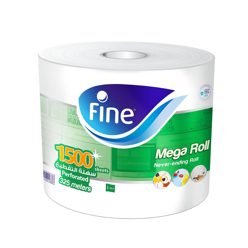 Fine Hand Towel Kitchen Tissue Roll, 325 meters x 1 Ply, Pack of 1