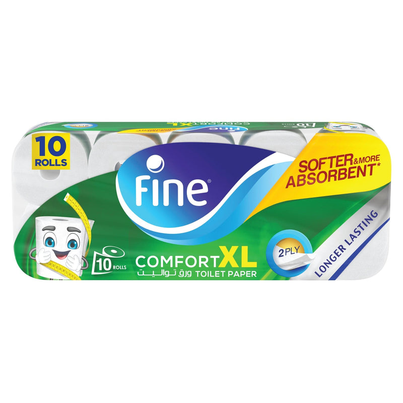 Fine Comfort XL Toilet Tissue 10 Rolls 250 Sheets x  2 Ply
