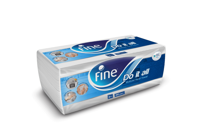 Fine, Do it All Kitchen Paper hand Towel, 1 pack of 200 sheets X 2 ply Multiuse