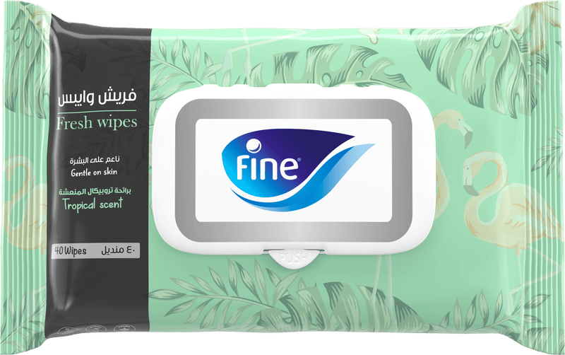 Fine, Fresh Wipes Tropical Scent, 40 sheets