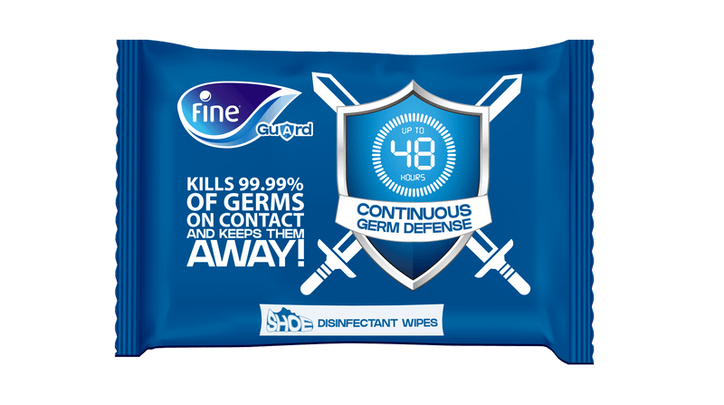 Fine Guard Shoes Disinfectant Wipes, Anti-Viral Wipes, Kill 99.9% of Bacteria and Viruses, 16 Wipes